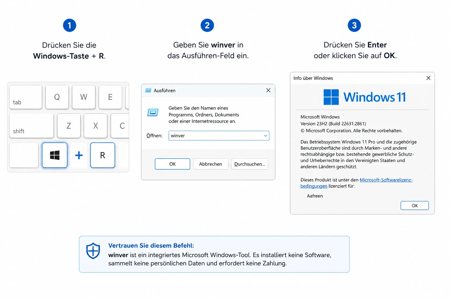 Windows 10 oder Windows 11 über die Einstellungen prüfen